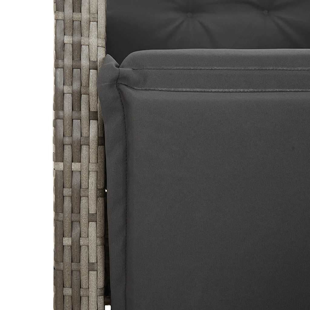 5 Piece Outdoor Dining Set with Cushions in Grey