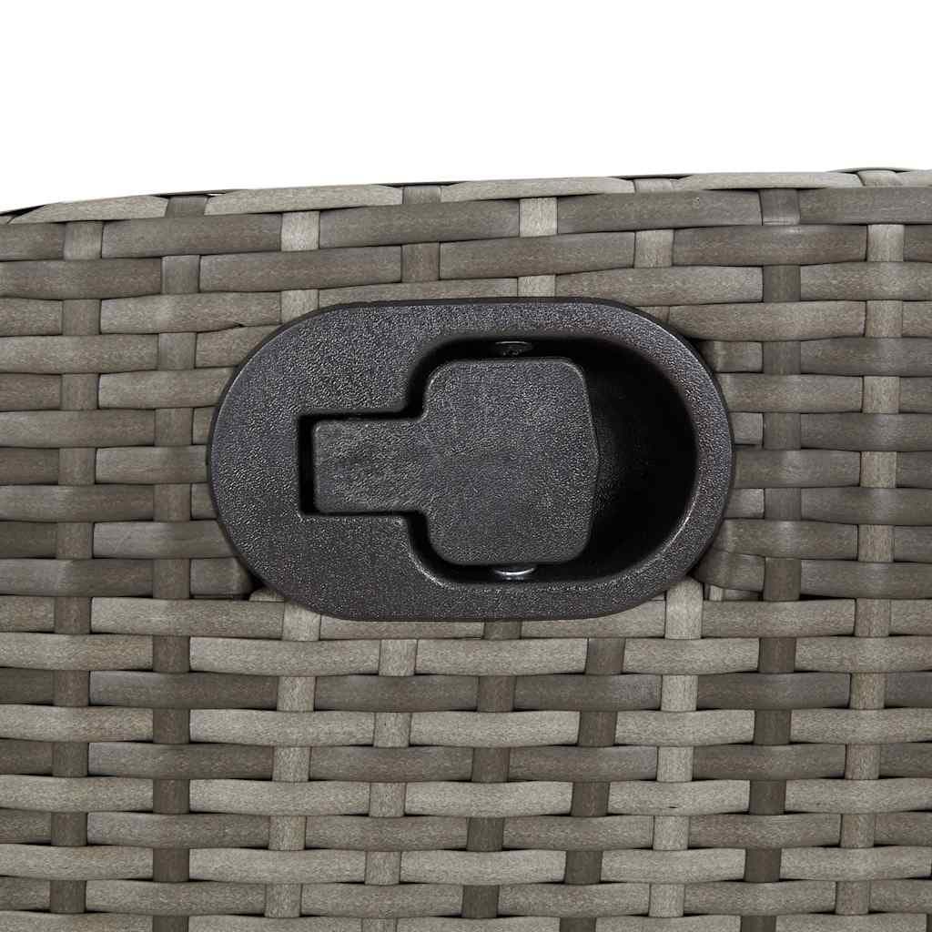 5 Piece Outdoor Dining Set with Cushions in Grey