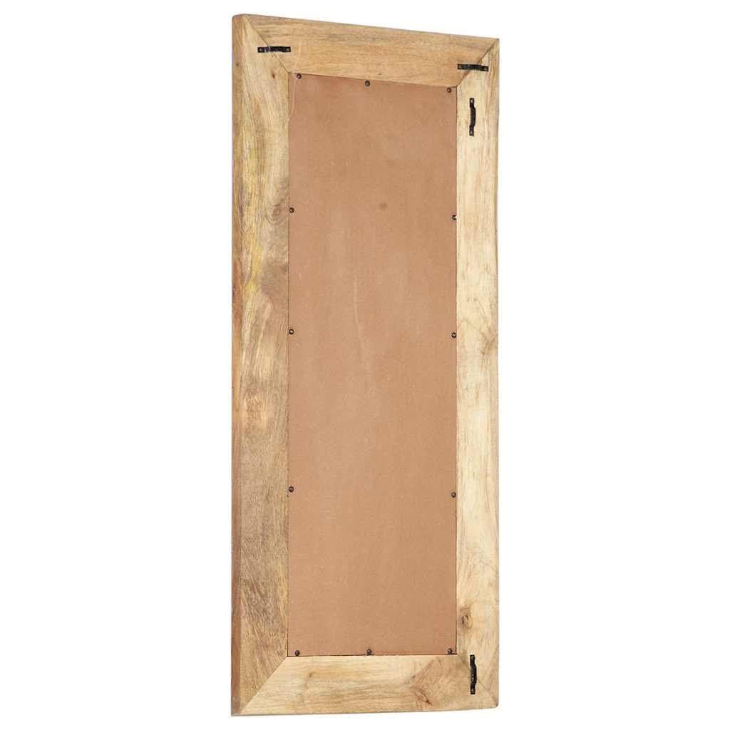 Hand-Carved Wooden Mirror 110x50cm Brown