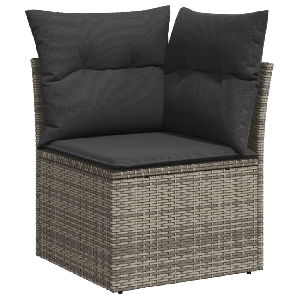 8 Piece Grey Poly Rattan Outdoor Sofa Set