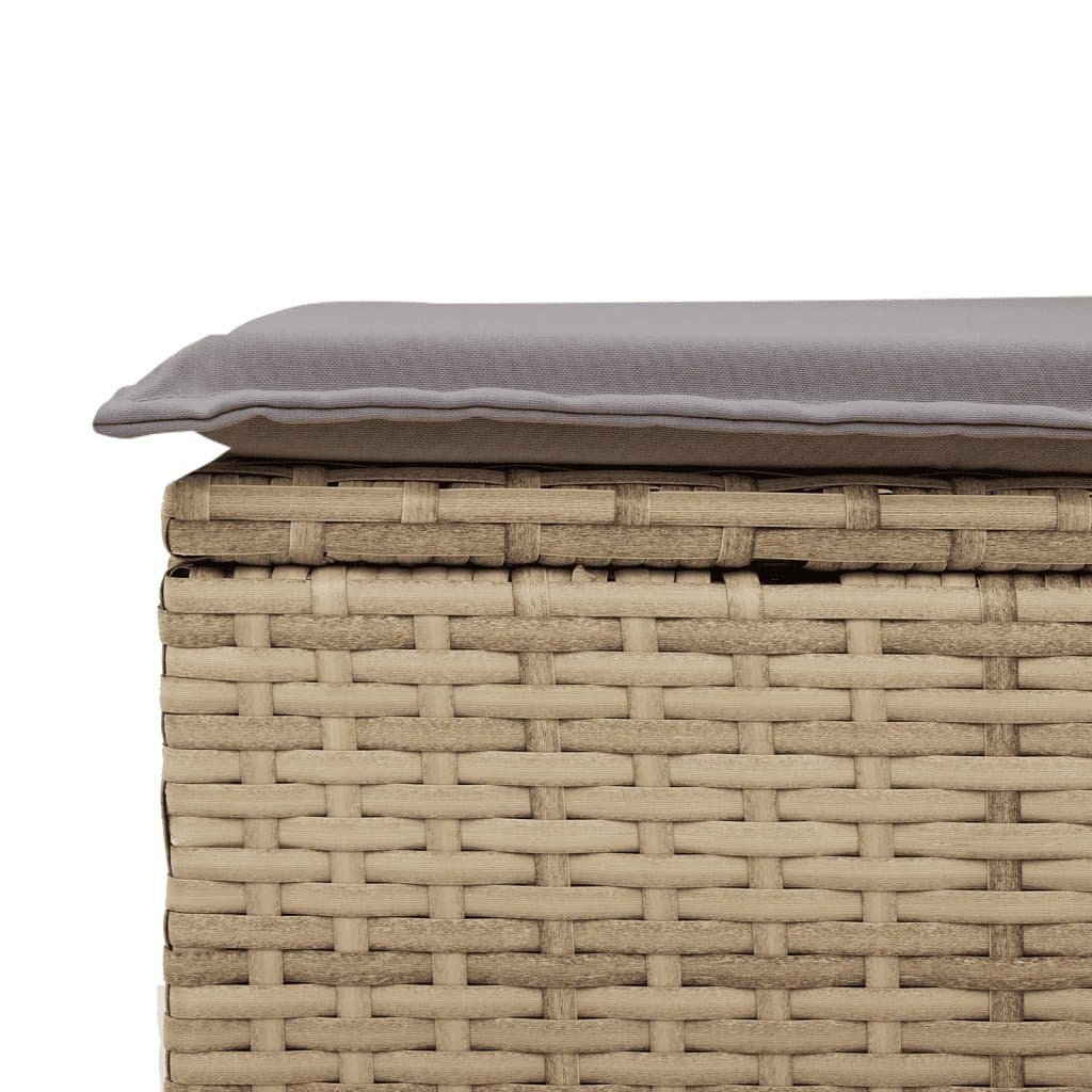 7 Piece Beige Outdoor Garden Sofa Set with Cushions