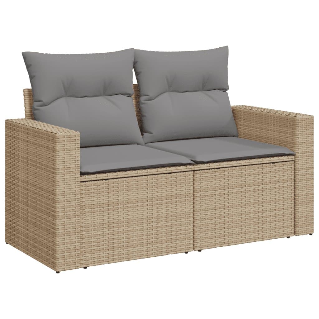 Outdoor Garden Sofa Set 7 Piece Patio Furniture Lounge with Cushions Beige
