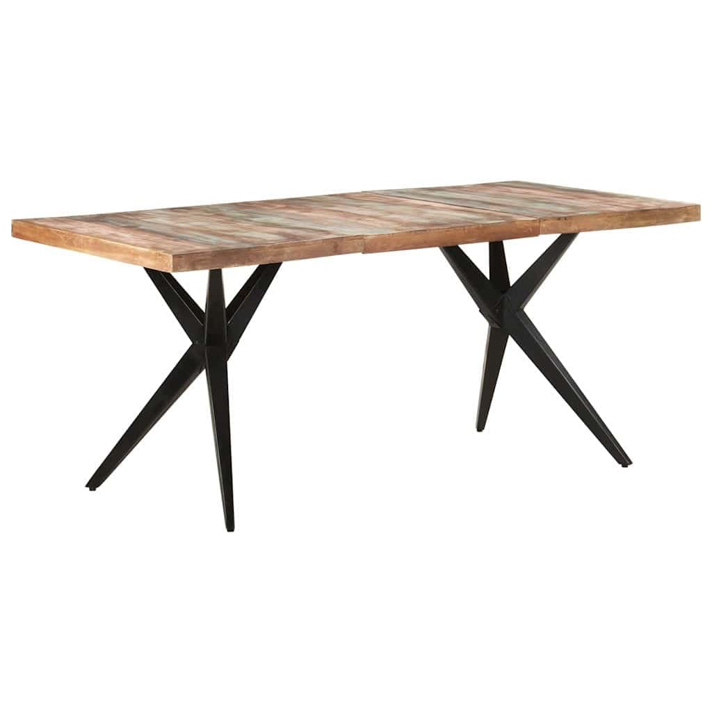 Dining Table 180x90x76cm with Reclaimed Wood Top