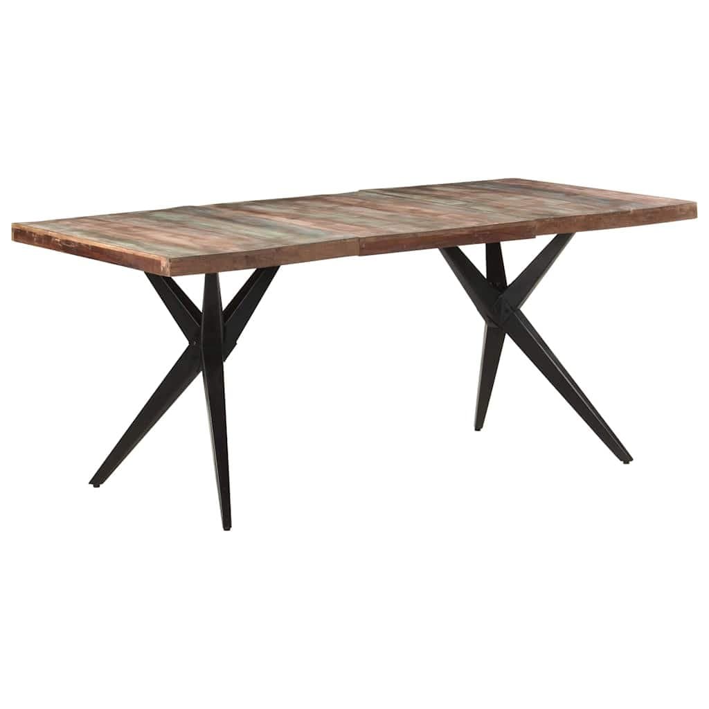 Dining Table 180x90x76cm with Reclaimed Wood Top