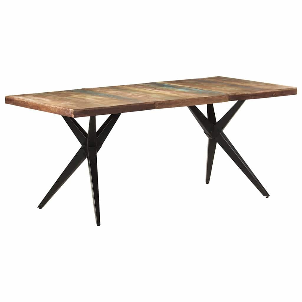 Dining Table 180x90x76cm with Reclaimed Wood Top