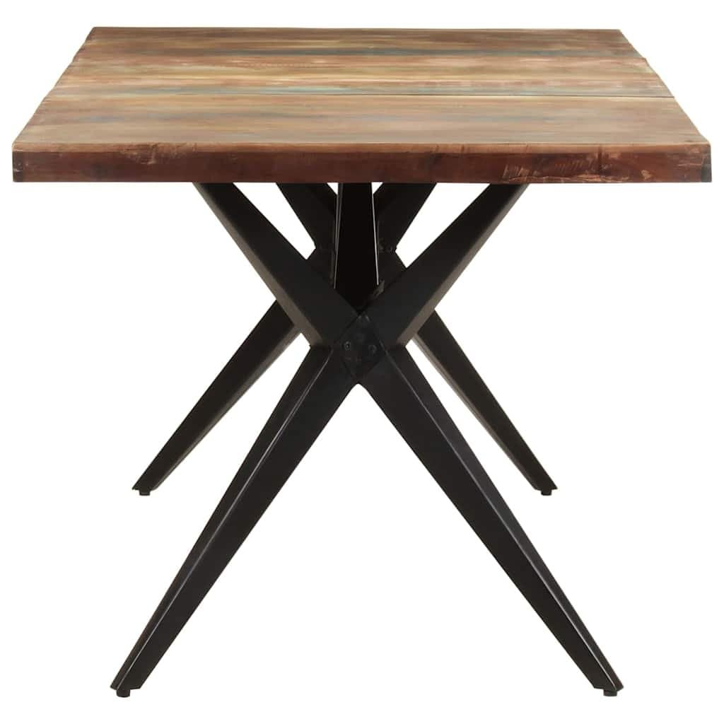 Dining Table 180x90x76cm with Reclaimed Wood Top