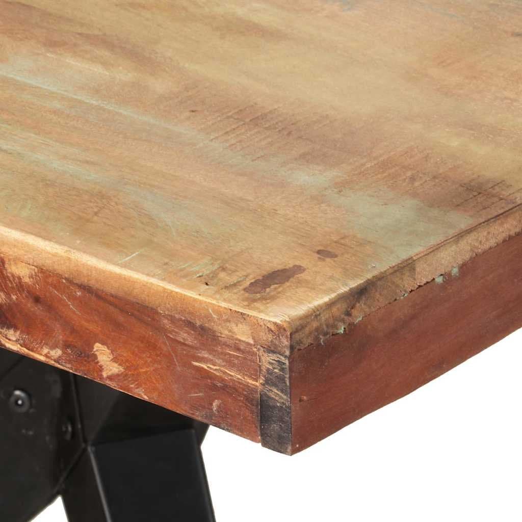Dining Table 180x90x76cm with Reclaimed Wood Top