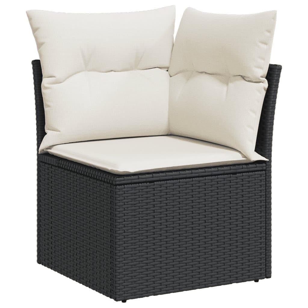 10 Piece Outdoor Garden Sofa Set in Black