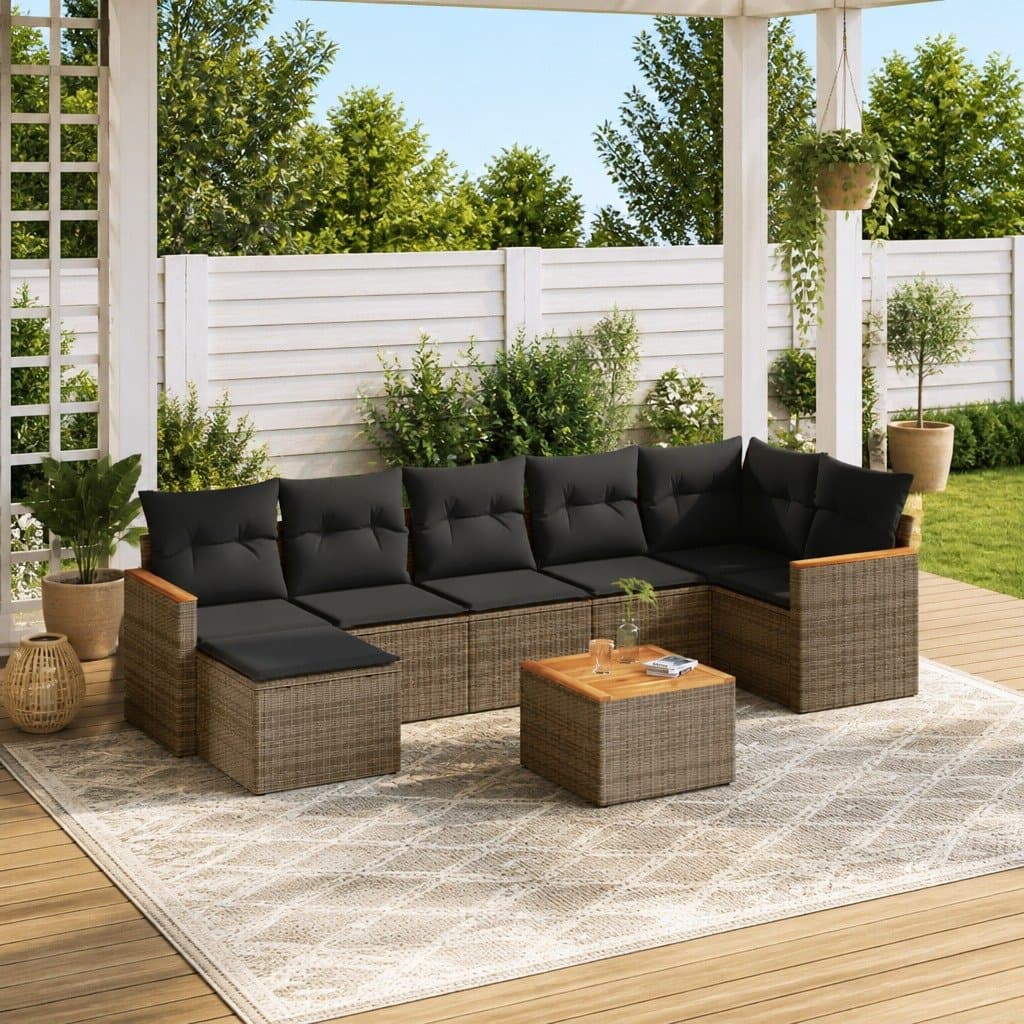 8 Piece Outdoor Modular Garden Sofa Set