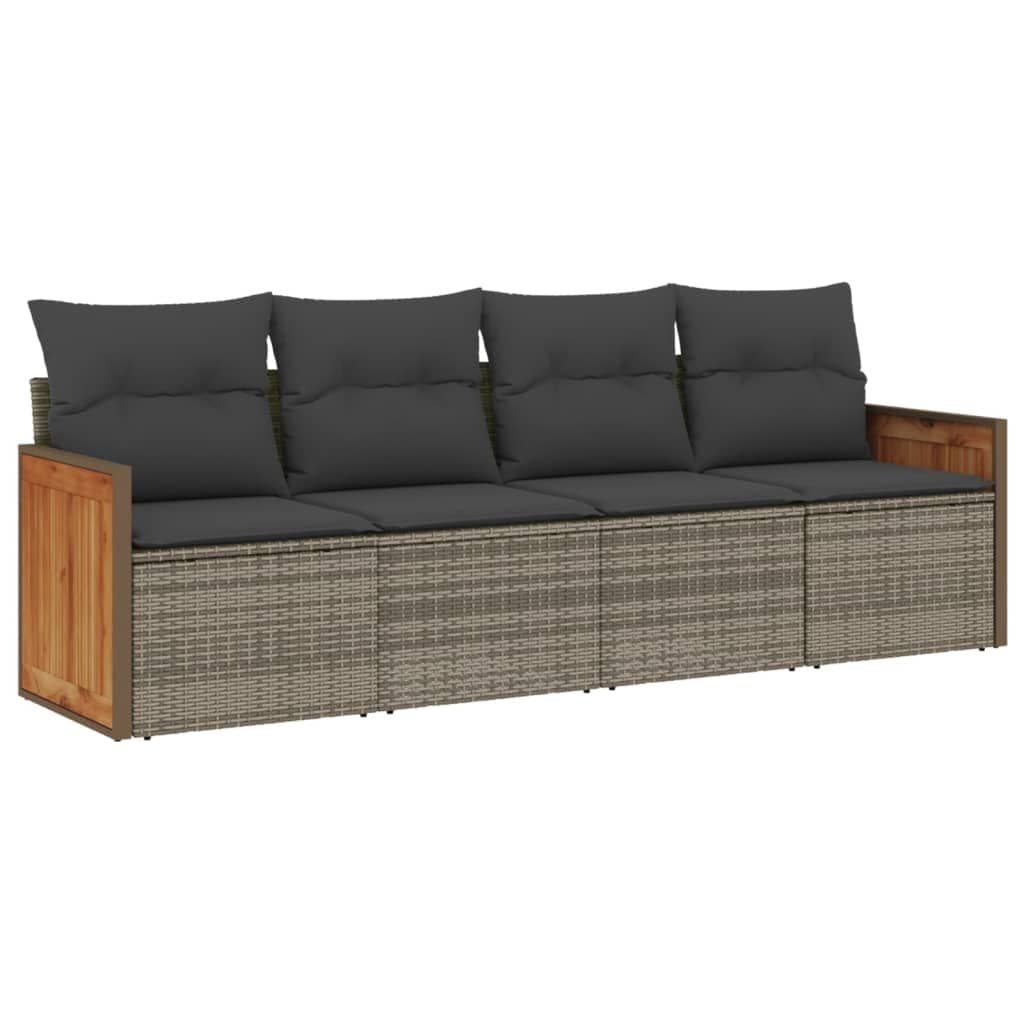 Outdoor Sofa Set 4 Piece Patio Garden Furniture Sectional Modular with Storage Cushions