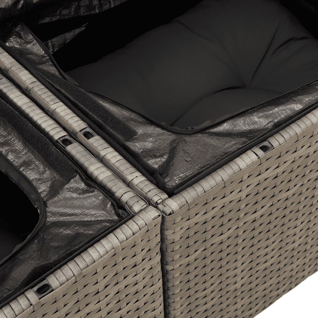 Grey 13-Piece Modular Outdoor Sofa Set