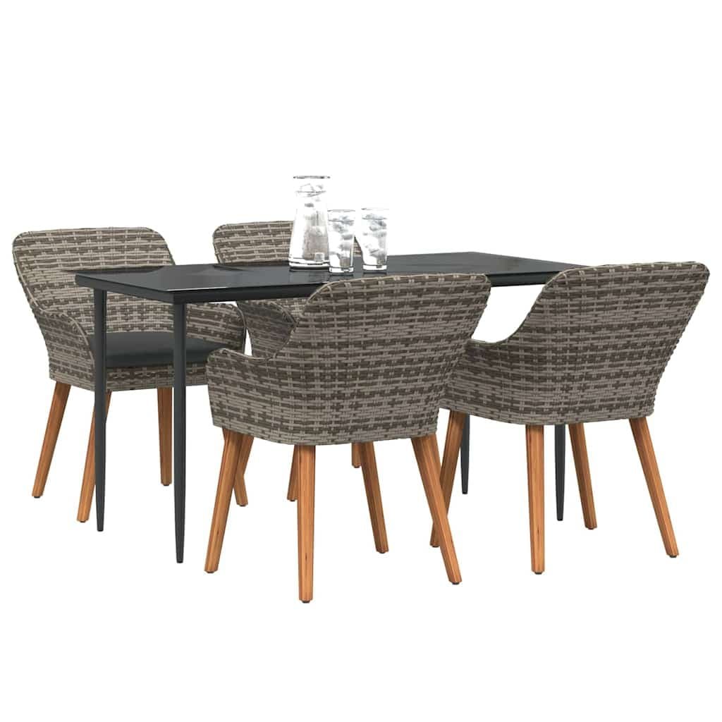 5-Piece Garden Dining Set with Cushions