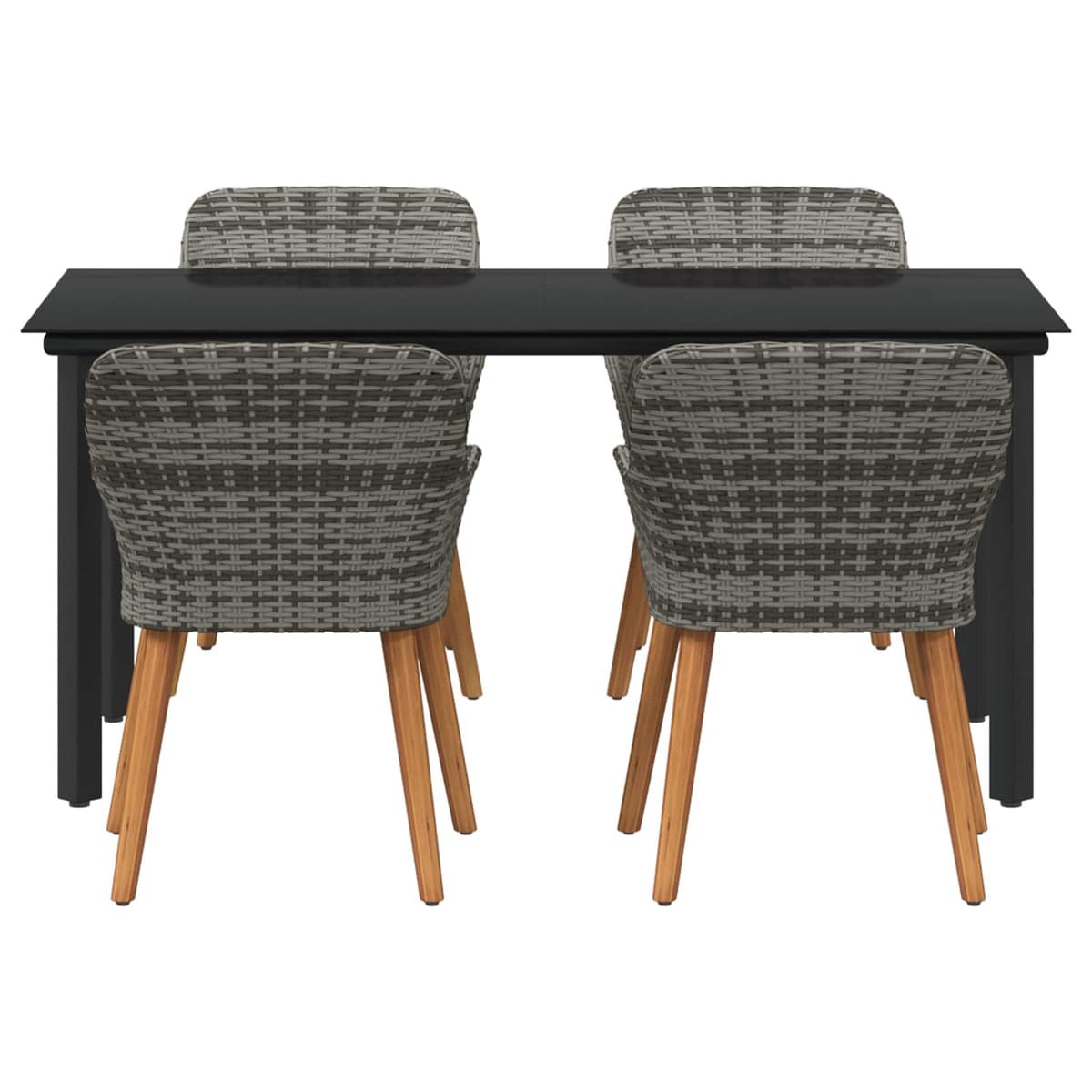 5-Piece Garden Dining Set with Cushions