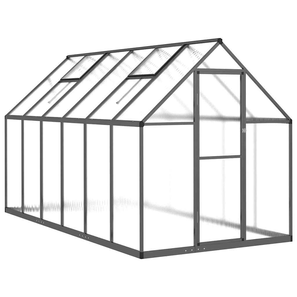 Aluminium Greenhouse with Polycarbonate Panels 334x169x195cm