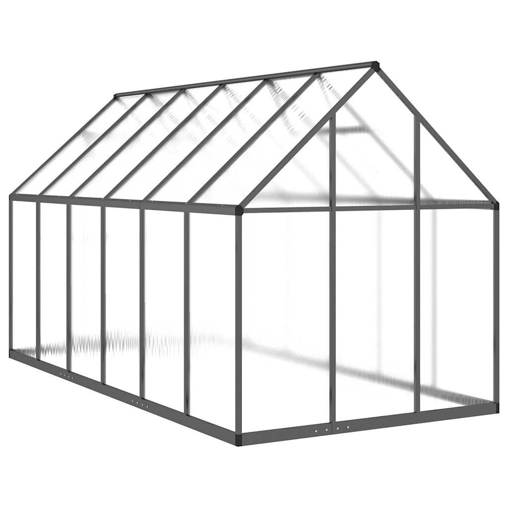Aluminium Greenhouse with Polycarbonate Panels 334x169x195cm