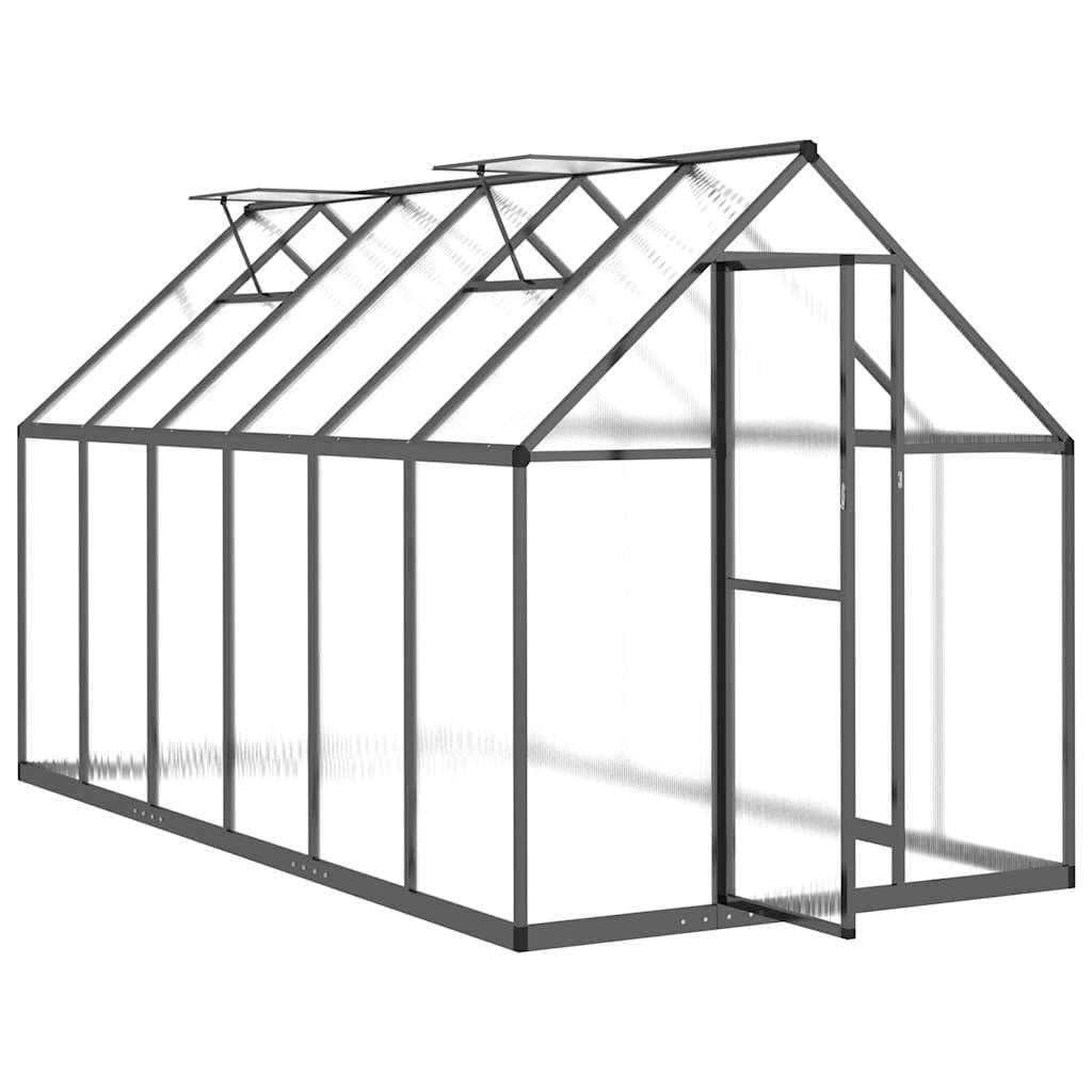 Aluminium Greenhouse with Polycarbonate Panels 334x169x195cm