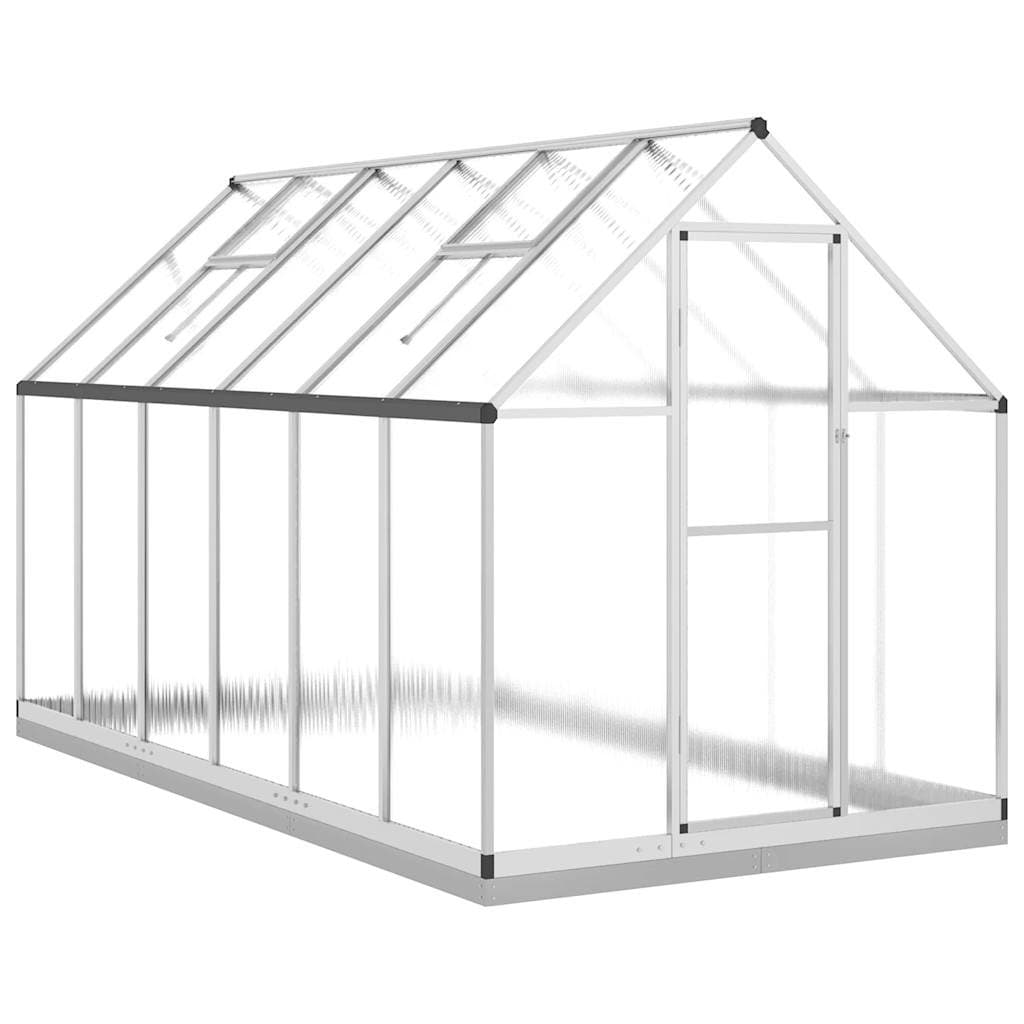 Walk-In Greenhouse with Silver Aluminium Frame 334x169x202 cm