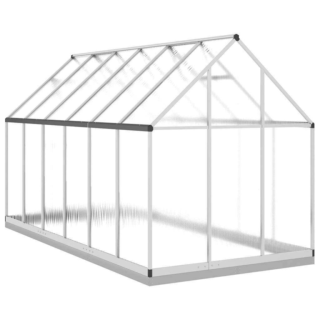 Walk-In Greenhouse with Silver Aluminium Frame 334x169x202 cm