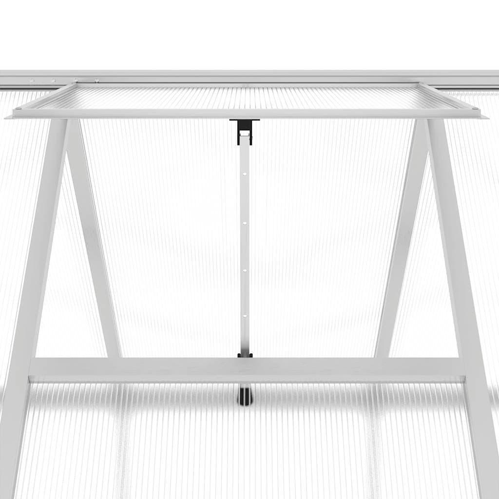Walk-In Greenhouse with Silver Aluminium Frame 334x169x202 cm