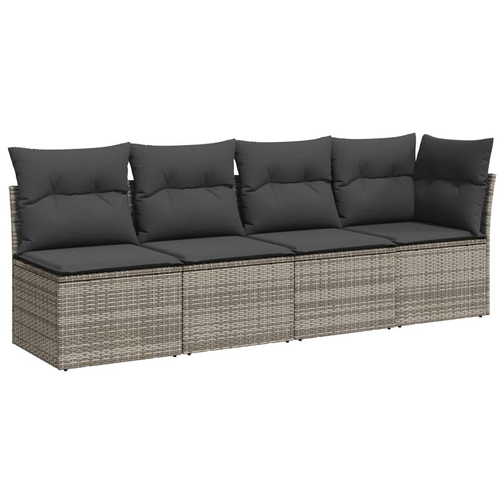 Modular 8-Piece Outdoor Garden Sofa Set in Grey