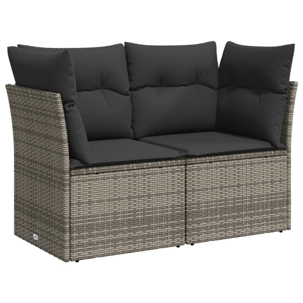 Modular 8-Piece Outdoor Garden Sofa Set in Grey