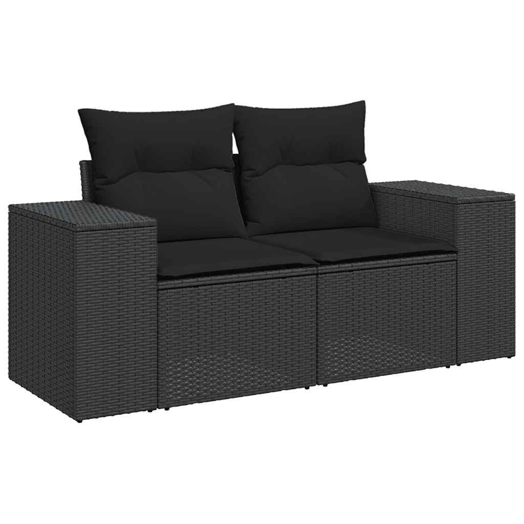 6 Piece Garden Sofa Set Outdoor Furniture Black Patio Lounge