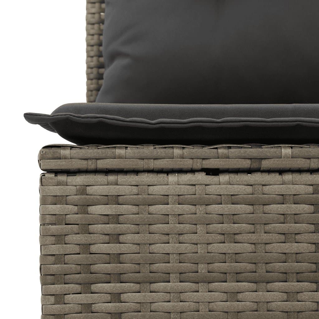 8 Piece Outdoor Sofa Set in Grey Poly Rattan