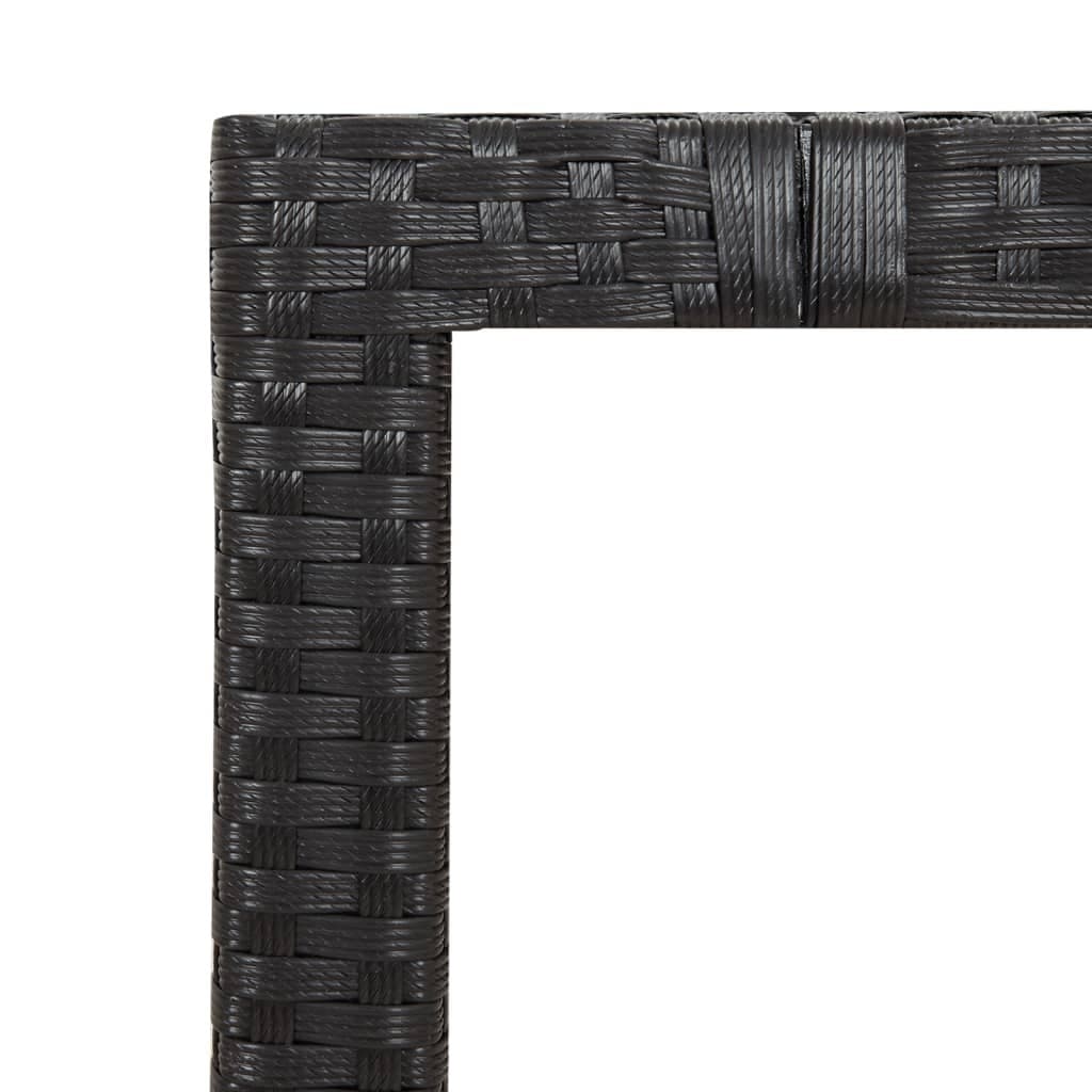 7 Piece Garden Dining Set in Black Poly Rattan