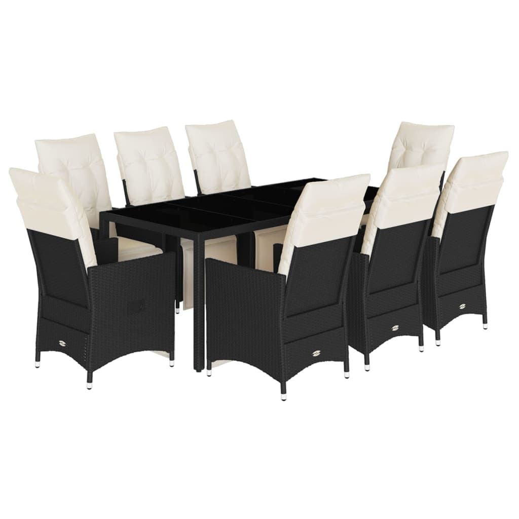 9-Piece Garden Dining Set with Cushions