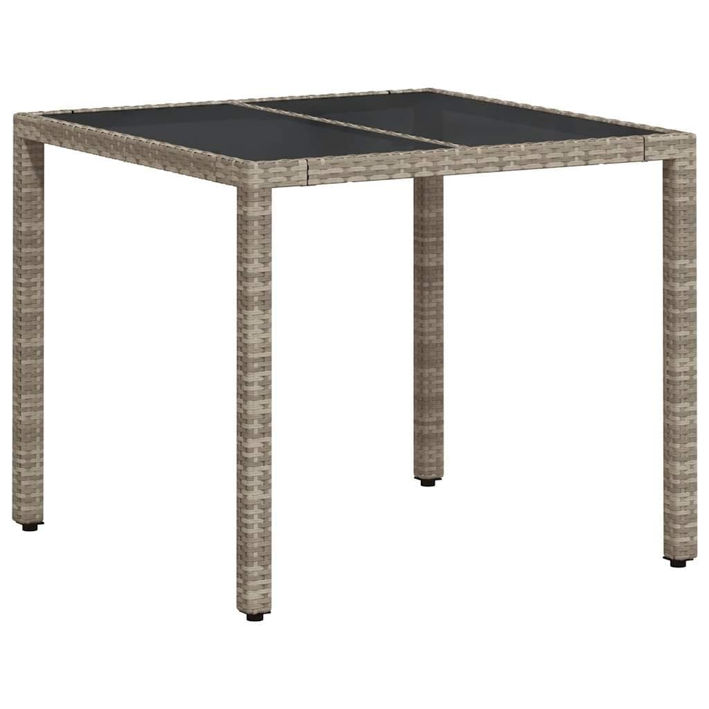 3-Piece Outdoor Dining Set with Grey Poly Rattan