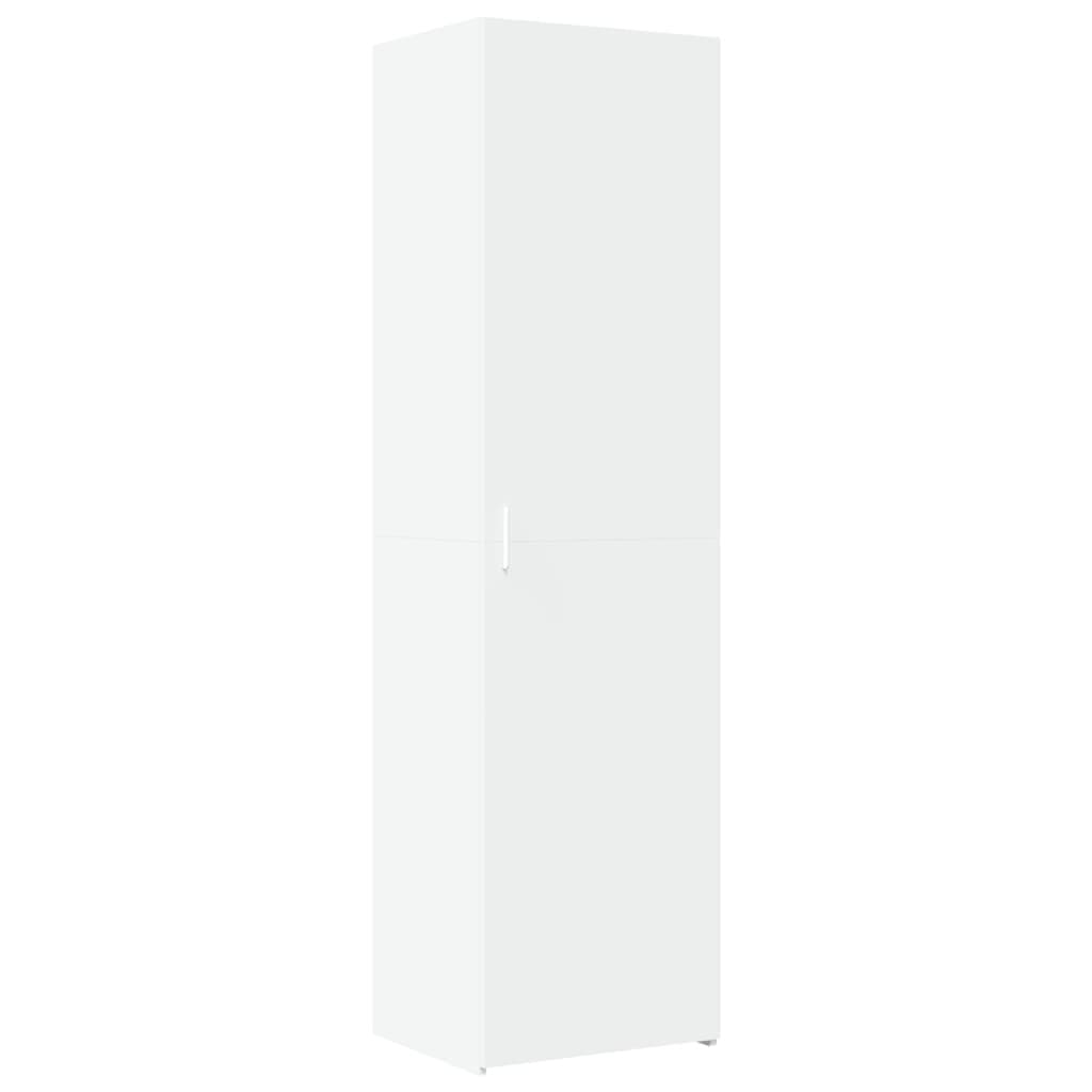 White Highboard Storage Cabinet in Engineered Wood