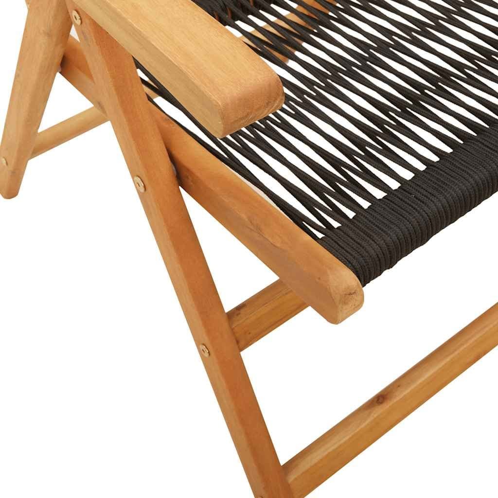 7 Piece Garden Dining Set with Acacia Wood and Rattan