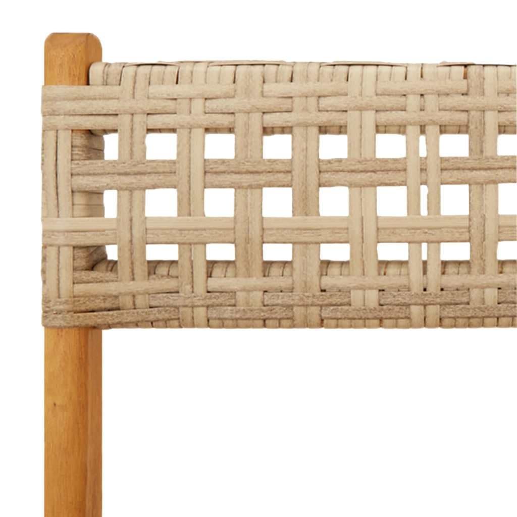 3-Piece Beige Rattan Bistro Set for Outdoors
