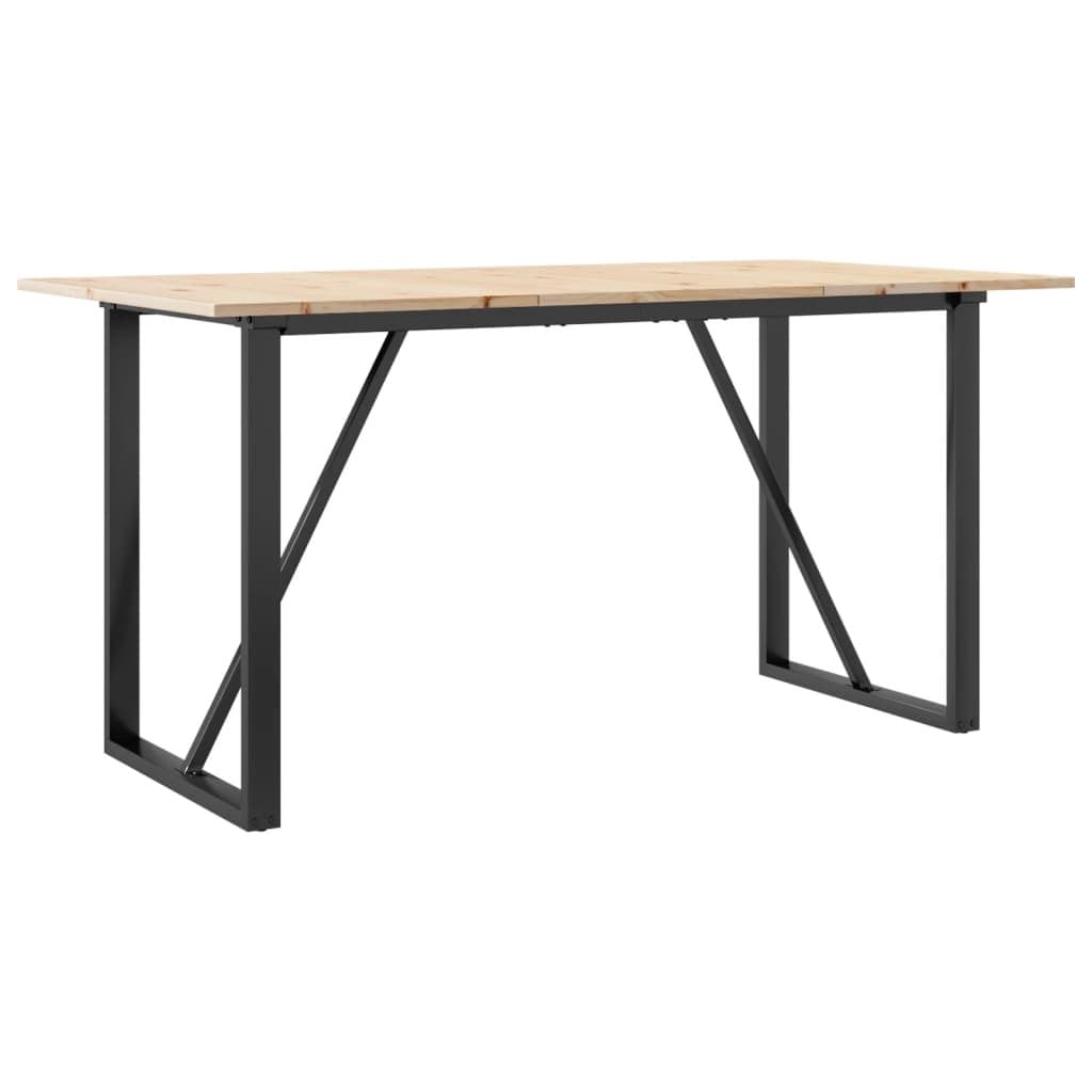 O-Frame Dining Table in Solid Pine Wood