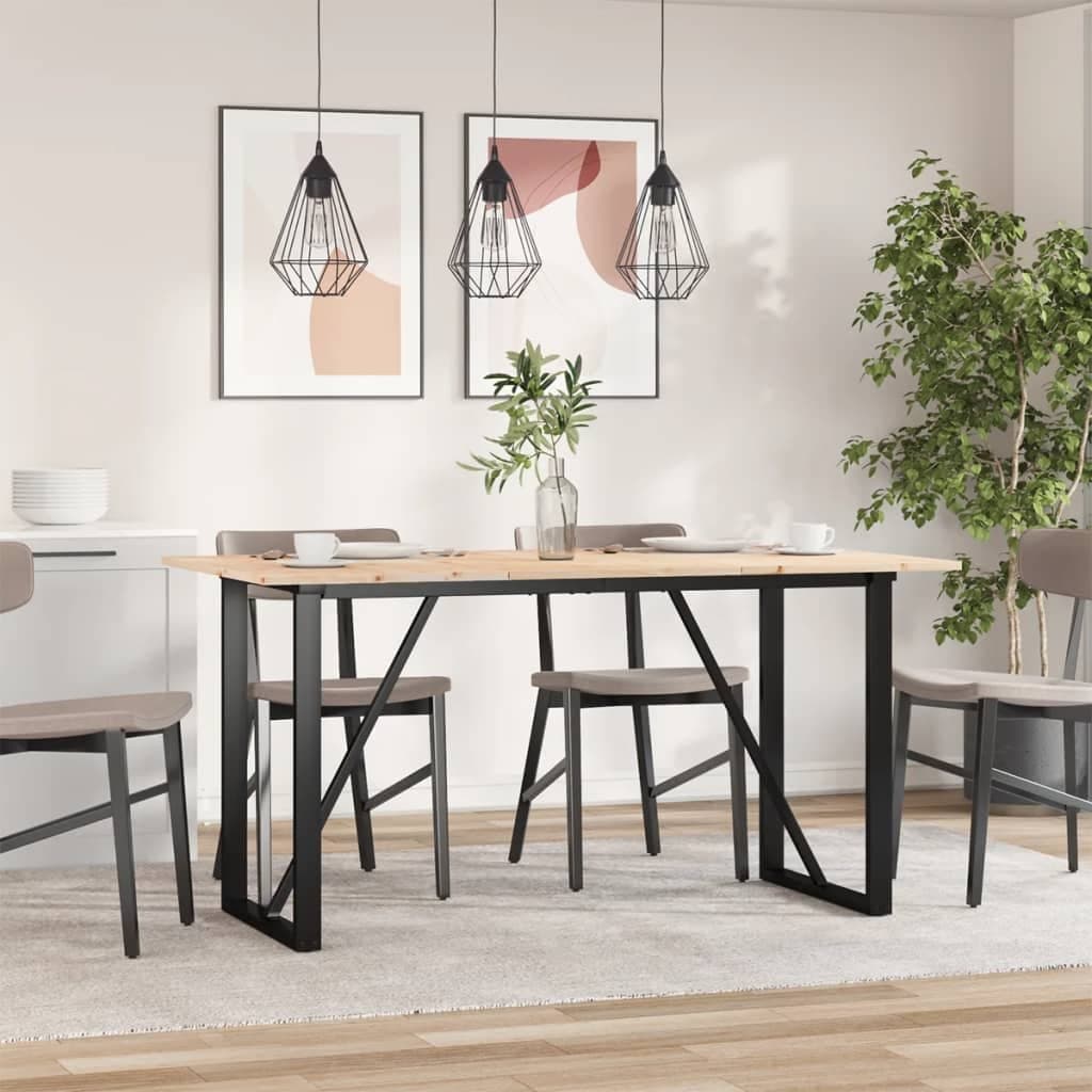 O-Frame Dining Table in Solid Pine Wood