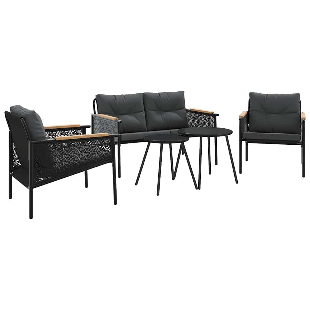 5 Piece Balcony Furniture Set with Cushions