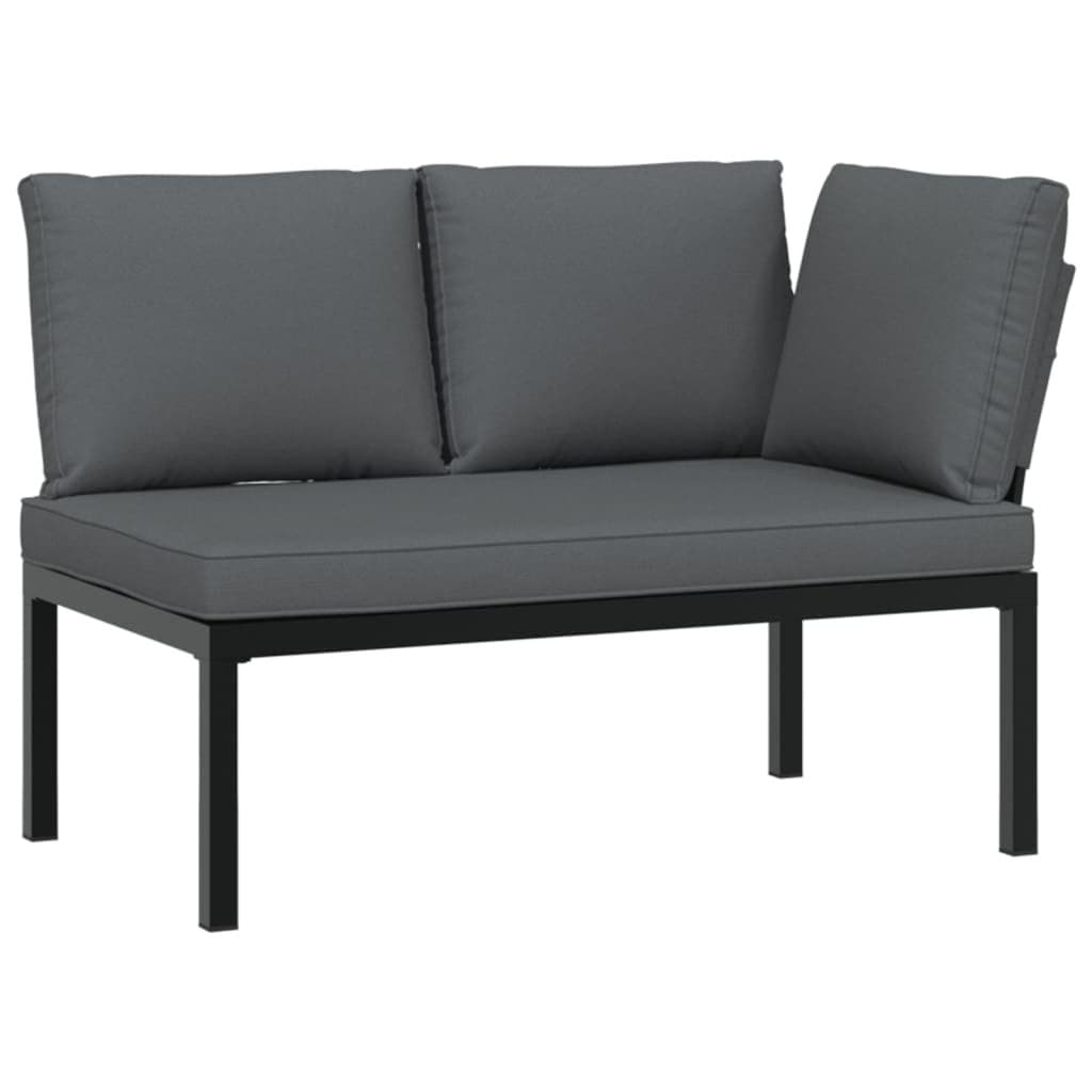 Black Aluminium Garden Sofa Set for Outdoors