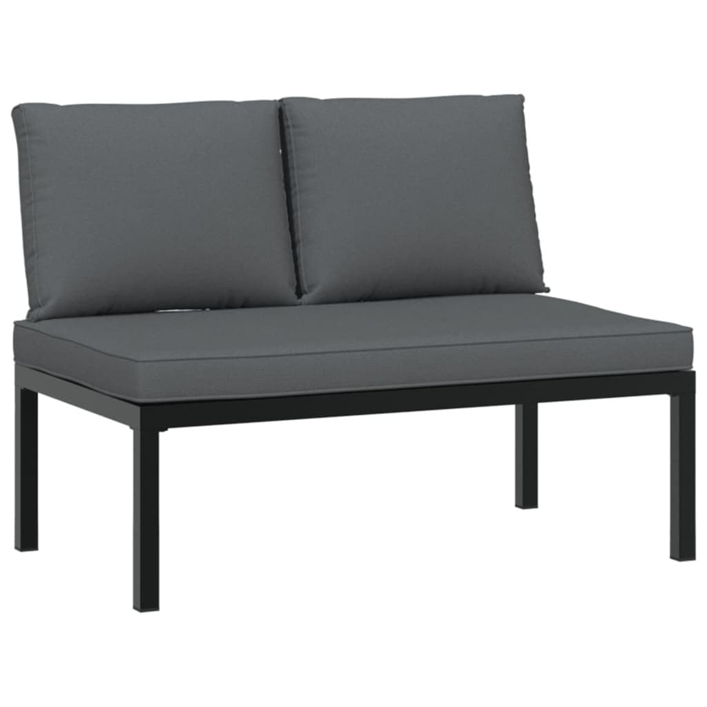 Black Aluminium Garden Sofa Set for Outdoors