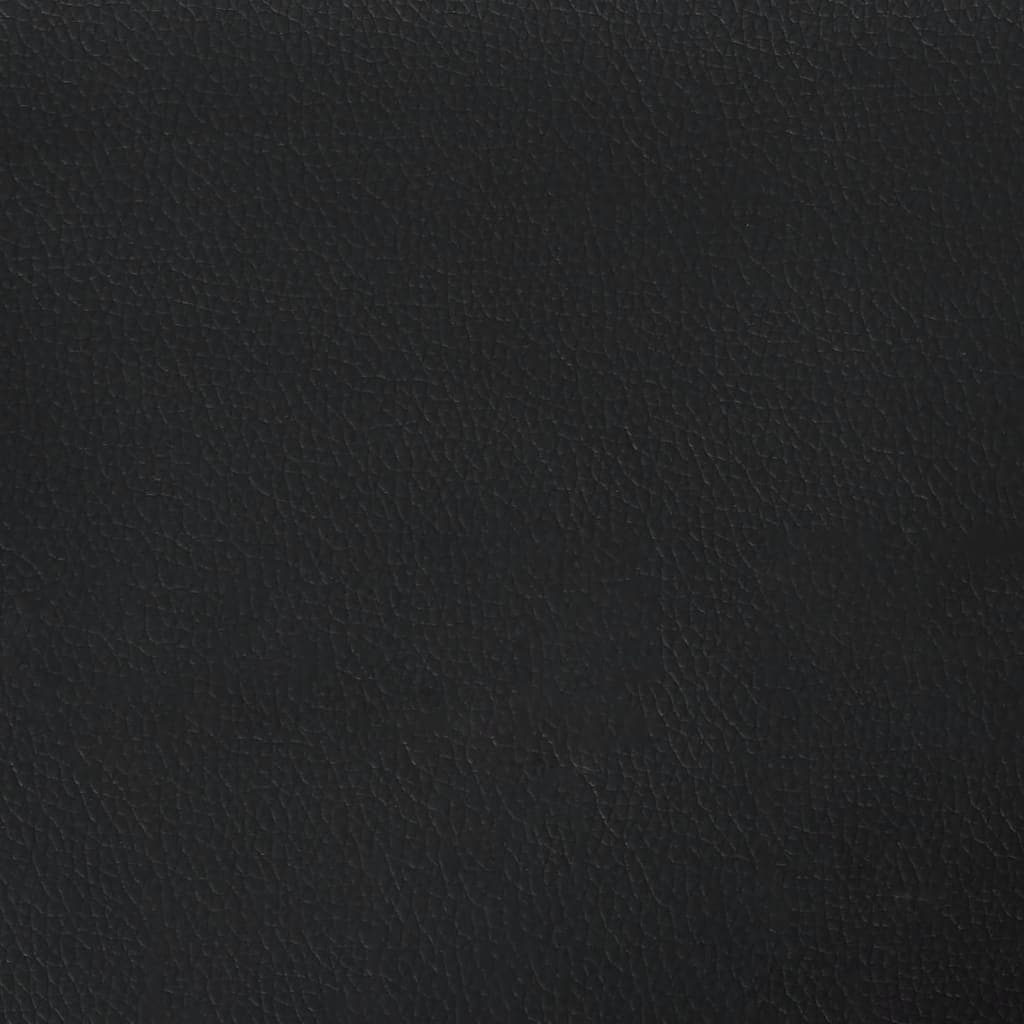 Black Faux Leather Bed Frame 90x190 cm