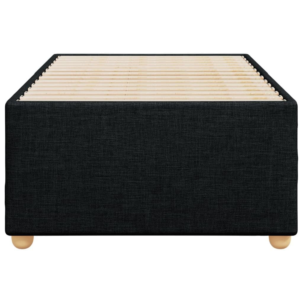 Black Fabric King Single Bed Frame with Slats