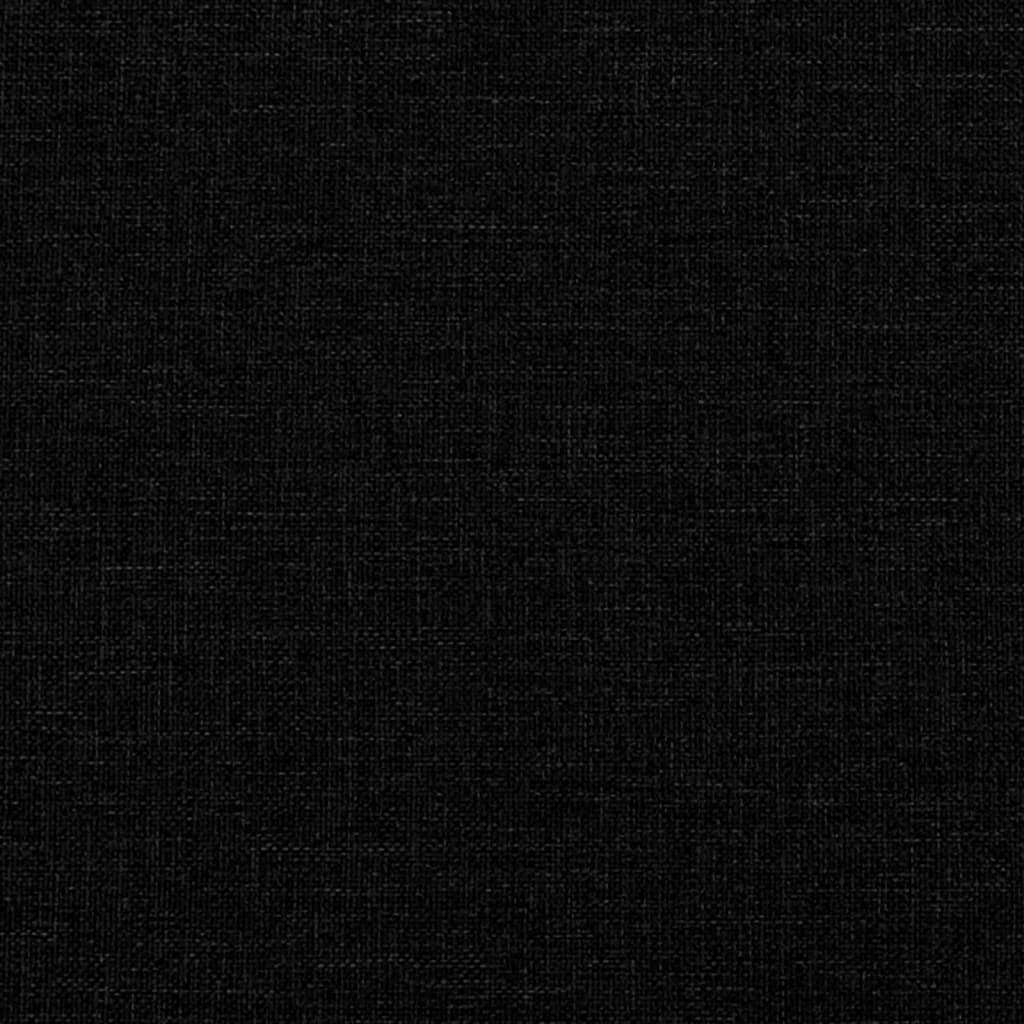Black Fabric King Single Bed Frame with Slats