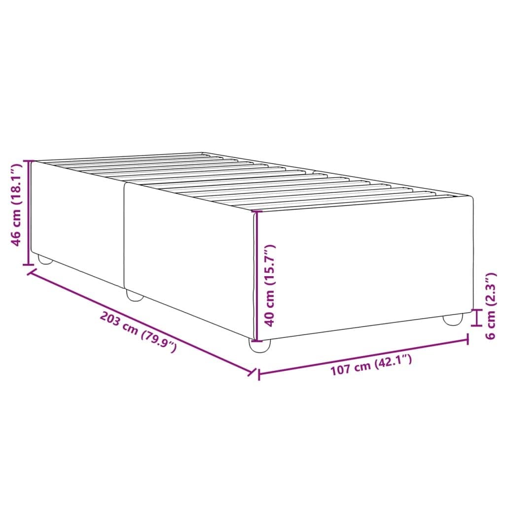 Black Fabric King Single Bed Frame with Slats