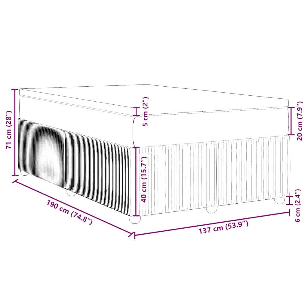 Double Box Spring Bed with Pocket Spring Mattress