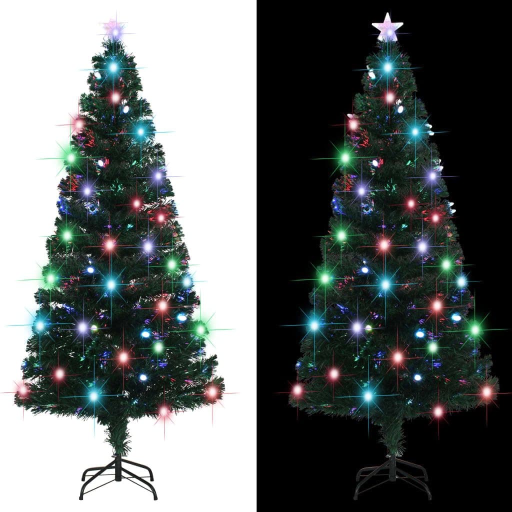 180cm Pre-lit Christmas Tree with Fibre Optic LED