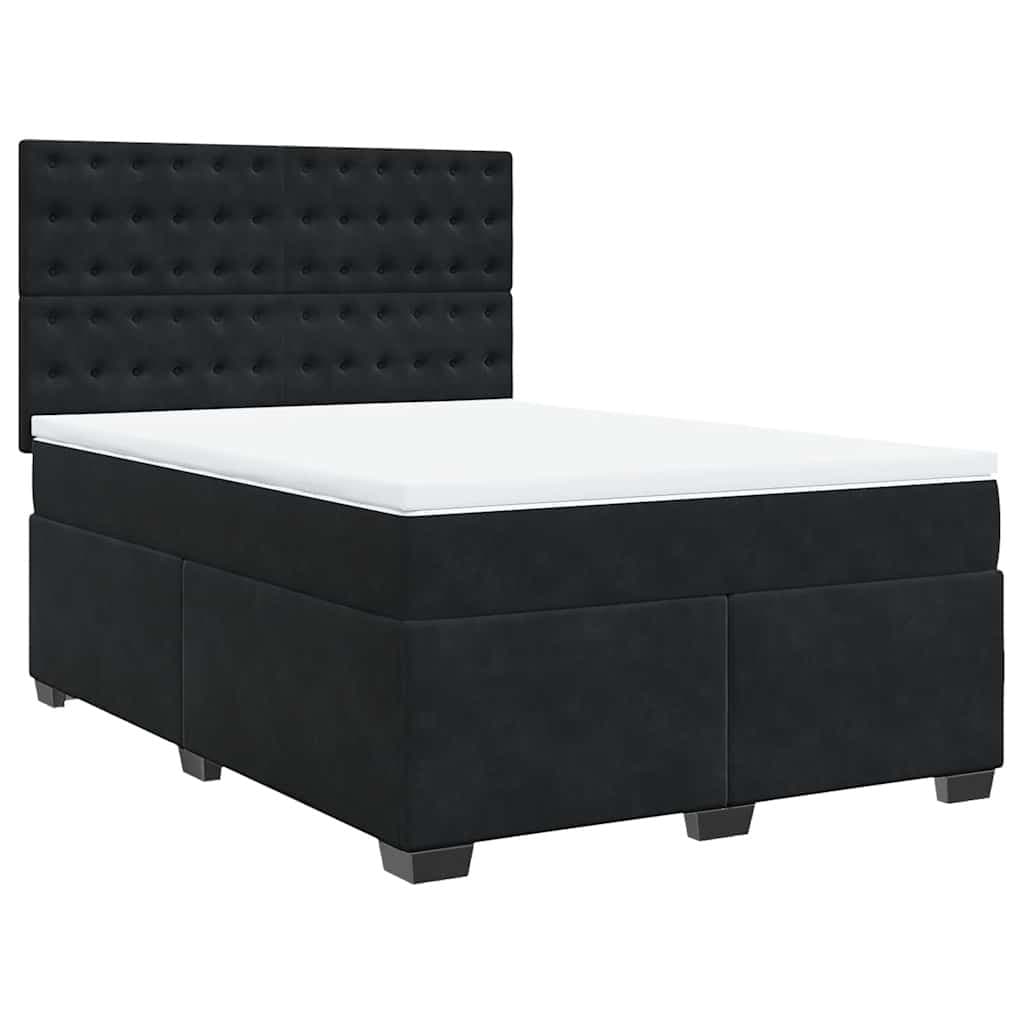 Queen Box Spring Bed with Adjustable Headboard