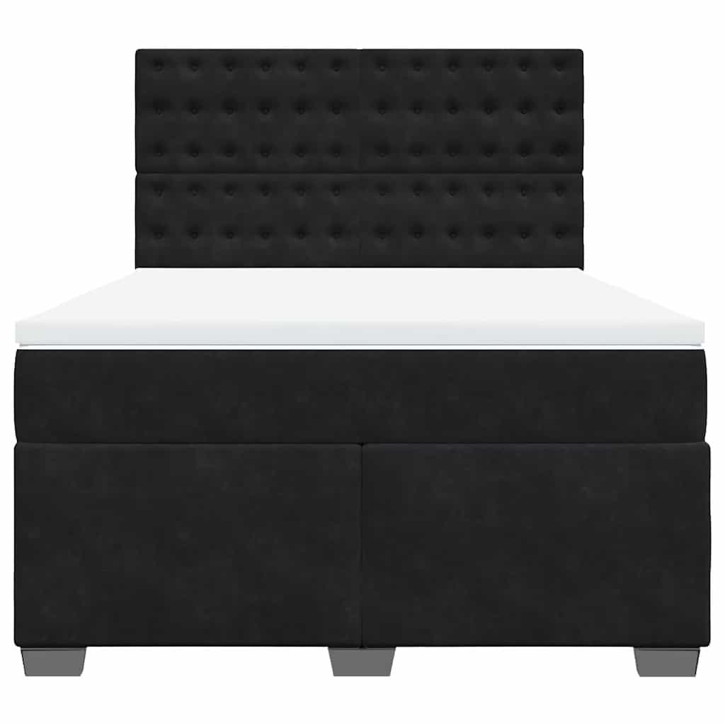 Queen Box Spring Bed with Adjustable Headboard