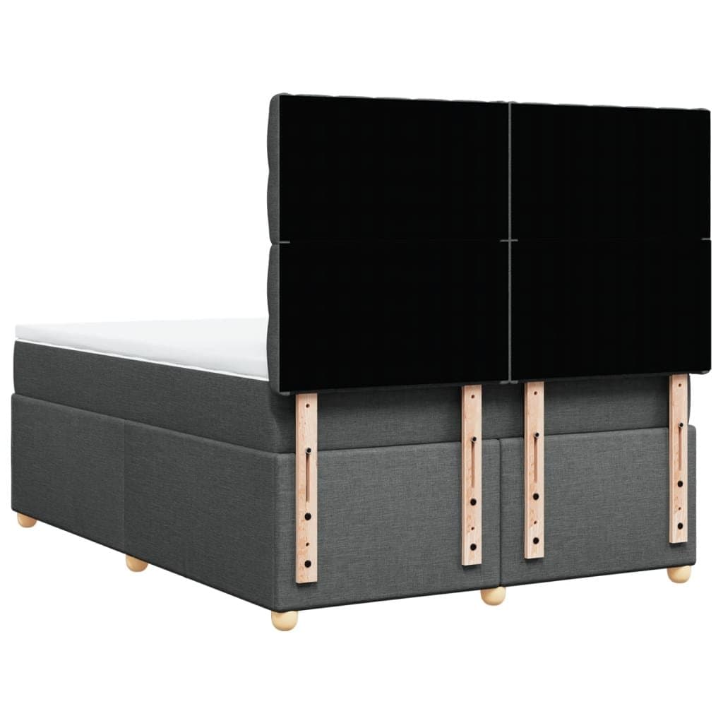 Queen Box Spring Bed with Adjustable Headboard