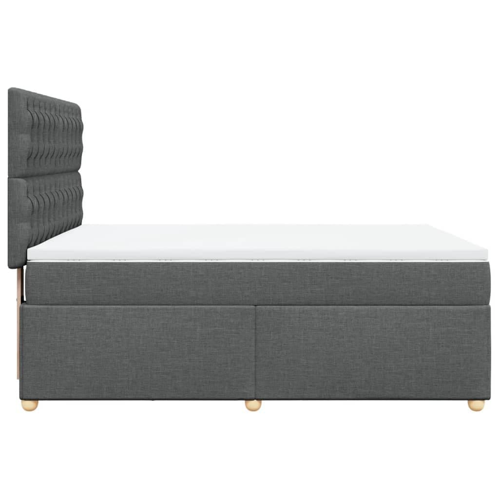 Queen Box Spring Bed with Adjustable Headboard