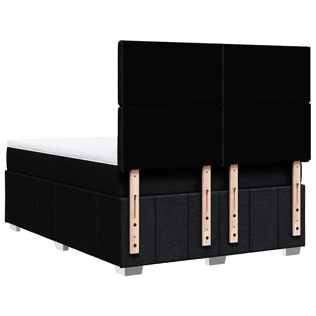Black Queen Box Spring Bed with Pocket Spring Mattress
