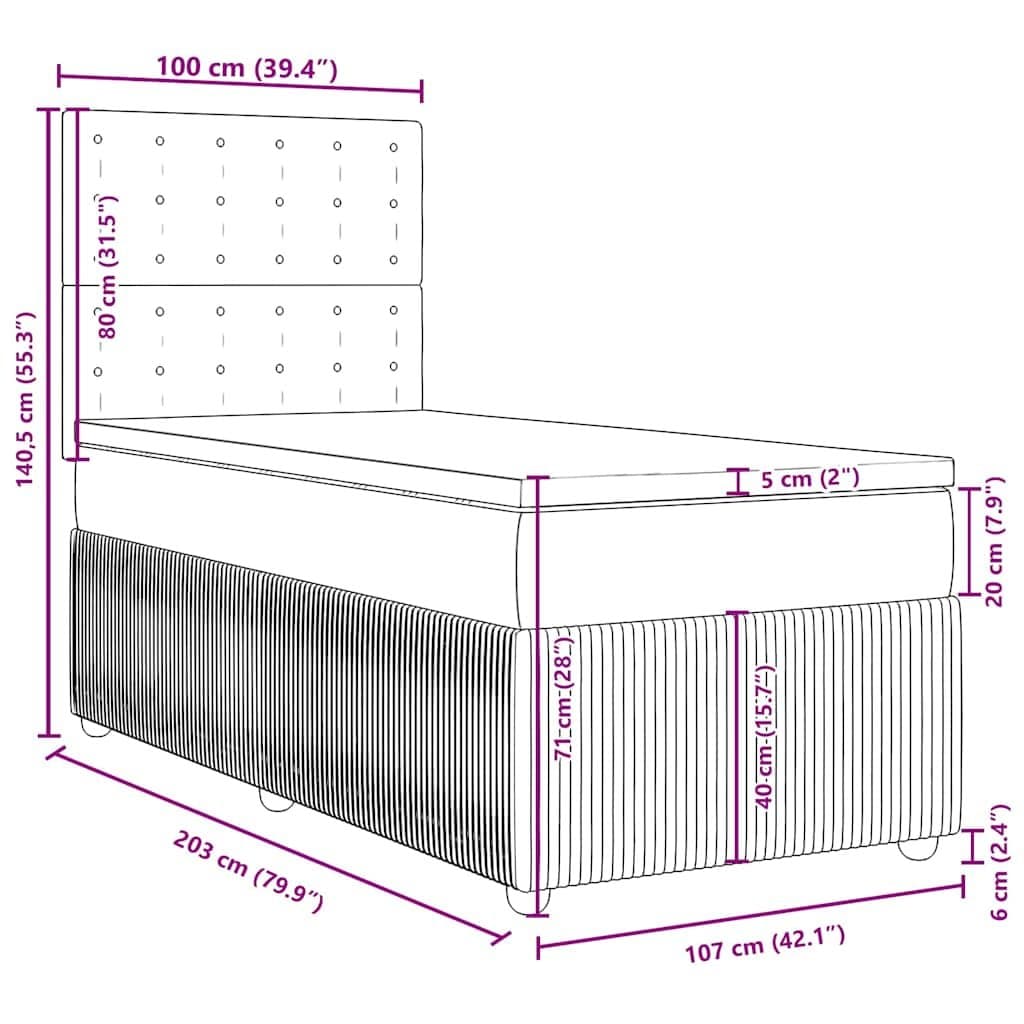 Adjustable King Single Box Spring Bed with Pocket Mattress